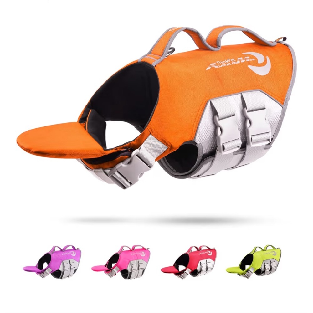 ThinkPet Medium Orange  Dog Life Jacket NWT